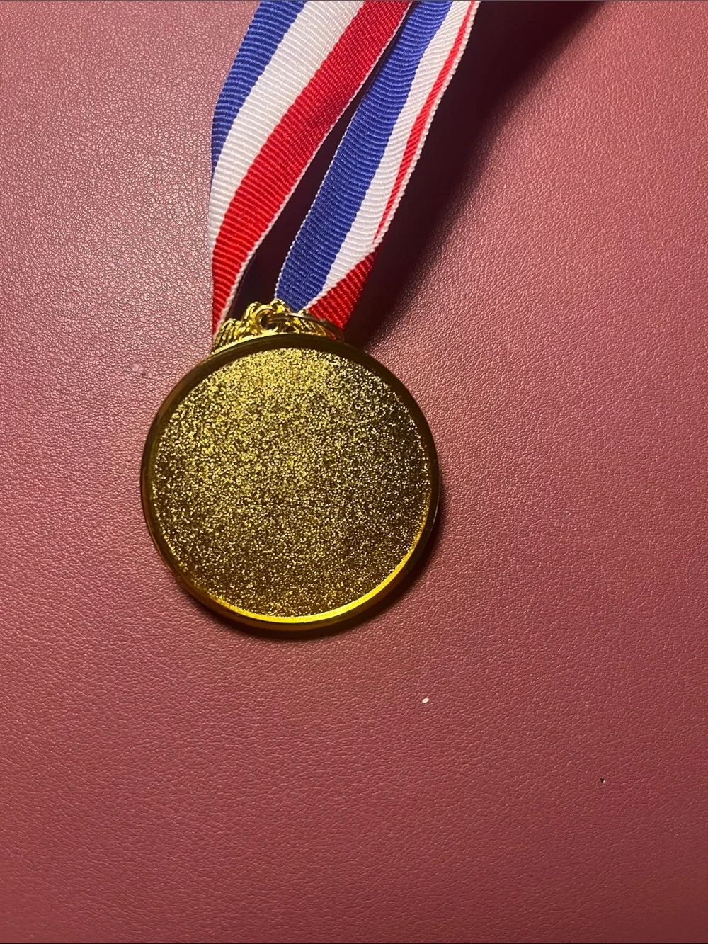 Gold Basketball Medal with Red, White & Blue Ribbon great for kids team